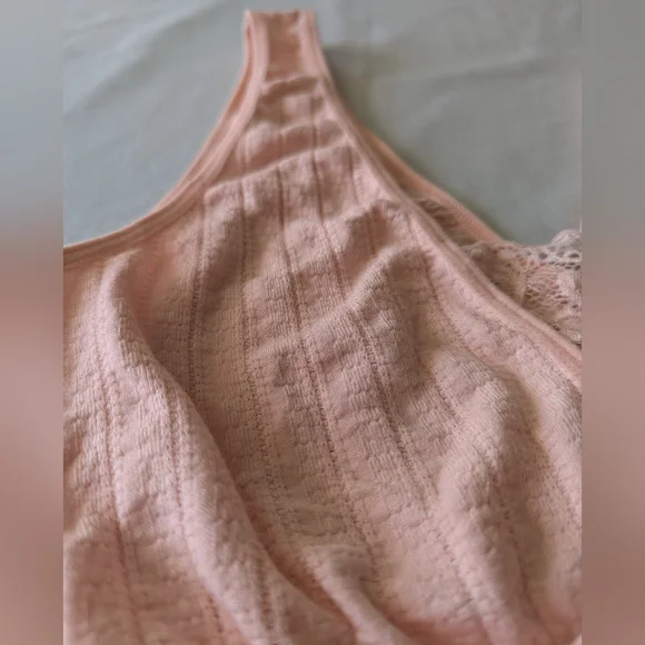 Anthropologie Sleepwear Light Pink Lace Bralette And Bloomers - Picture 4 of 11